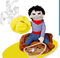 Deluxe Cowboy Rider Pet Costume - Funny Dog Halloween Outfit with Doll and Hat, Adjustable Knight Style Costume for Labs, German Shepherds, and Golden Retrievers, and More (S)