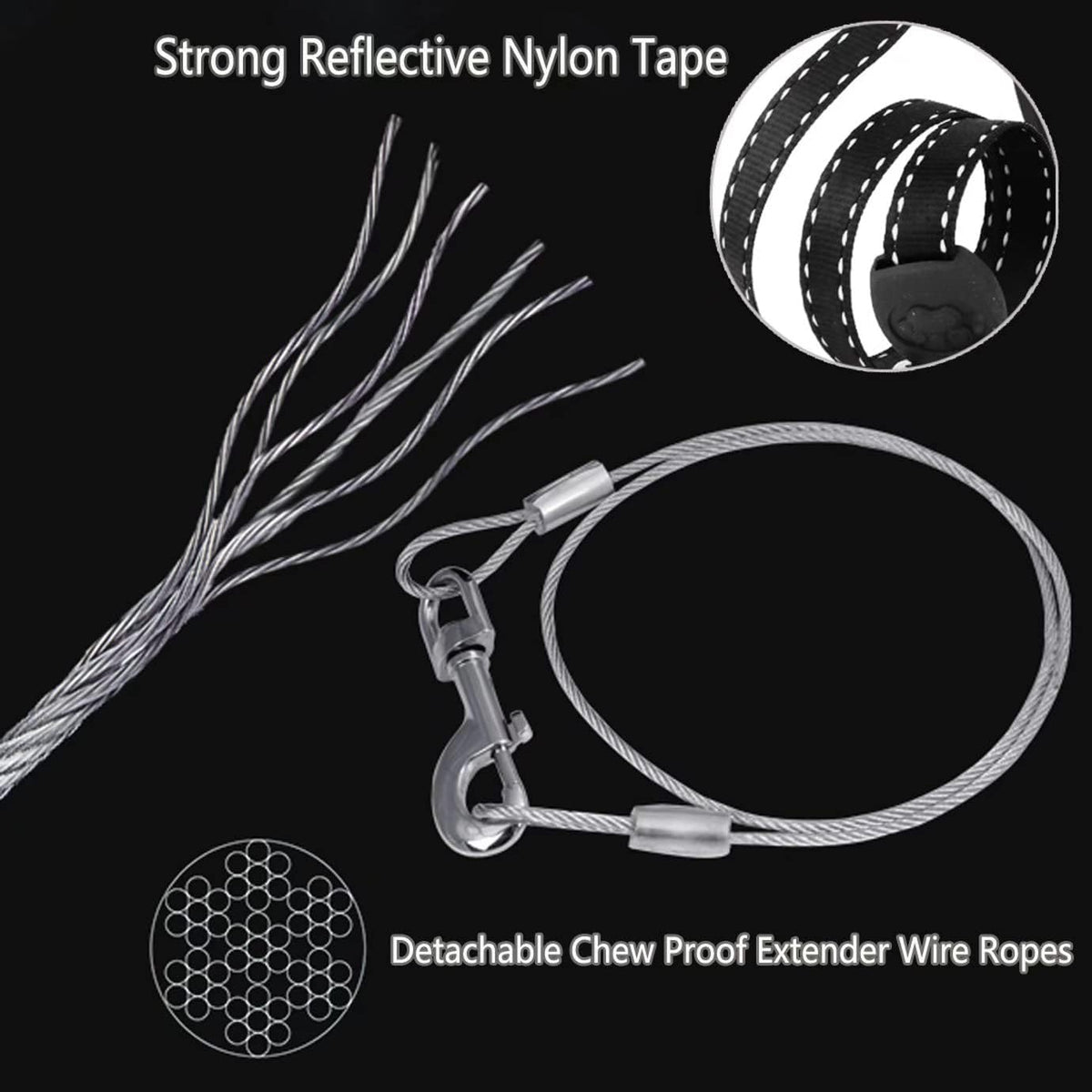 16ft Retractable Dog Leash for Large Breed Dogs up to 110 lbs - Large / Red - image 2