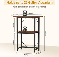 Snughome 10-20 Gallon Fish Tank Stand - Rustic Brown / 20 Gal-2 Tier - image 3