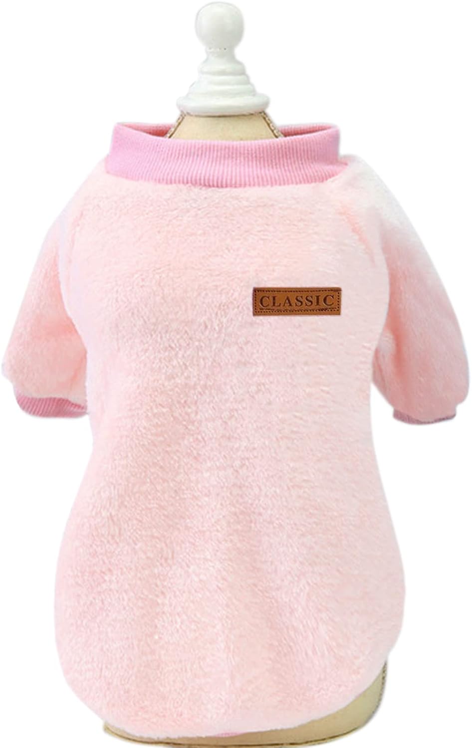 Dog Sweaters for Small Dogs, Soft Fleece Puppy Clothes - Z01-Pink / XX-Small - image 2