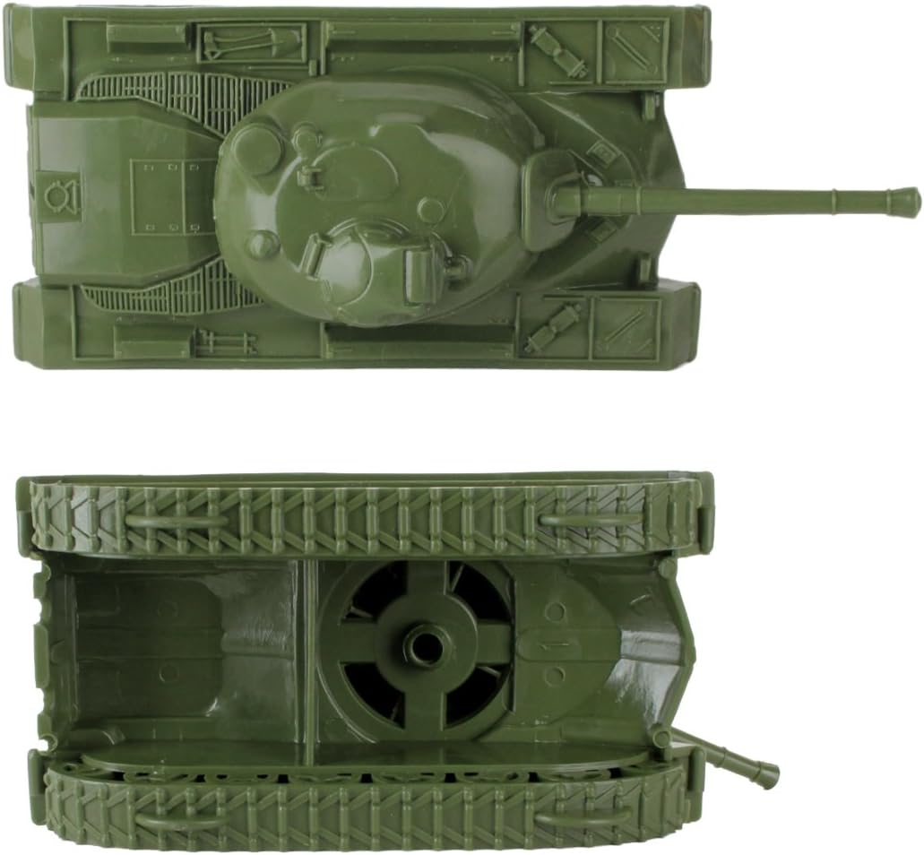 TimMee Toy Tanks for Plastic Army Men, OD Green WW2 3pc - Olive Green - image 4