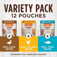 Instinct Healthy Cravings Natural Wet Cat Food Topper, Grain Free Recipe - Variety Pack, 3 oz. Pouches (Pack of 12)
