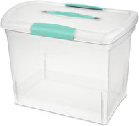 Sterilite Large Nesting ShowOffs, Clear Bin w/Latch Lid & Handle - Large / 18 Pack