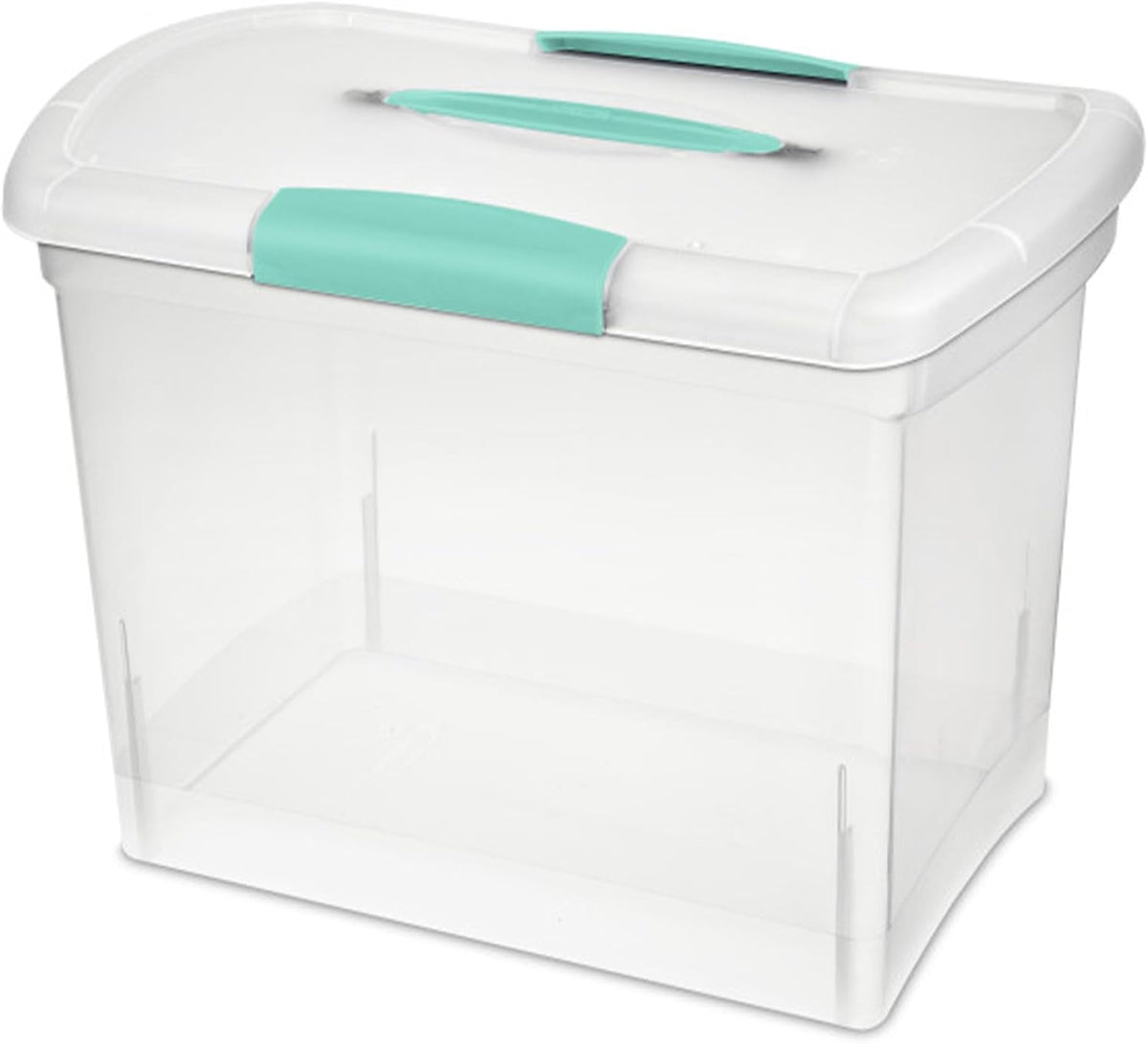 Sterilite Large Nesting ShowOffs, Clear Bin w/Latch Lid & Handle - Large / 18 Pack