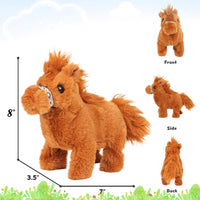 Easfan Walking Dog Toy for Kids Barking Interactive Puppy Stuffed - Horse_Dark - image 4