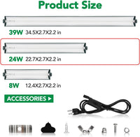 T5 Reptile Light Fixture Combo Kit 24W Light Fixture Reptile - 24W-Green / 24W 22.7IN Green - image 2