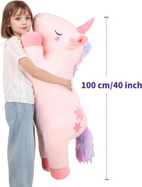 32inch Cute Giant Pink Unicorn Plush, Jumbo Soft Body Pillow Pet - 40 Inch Unicorn / 40 inch - image 4