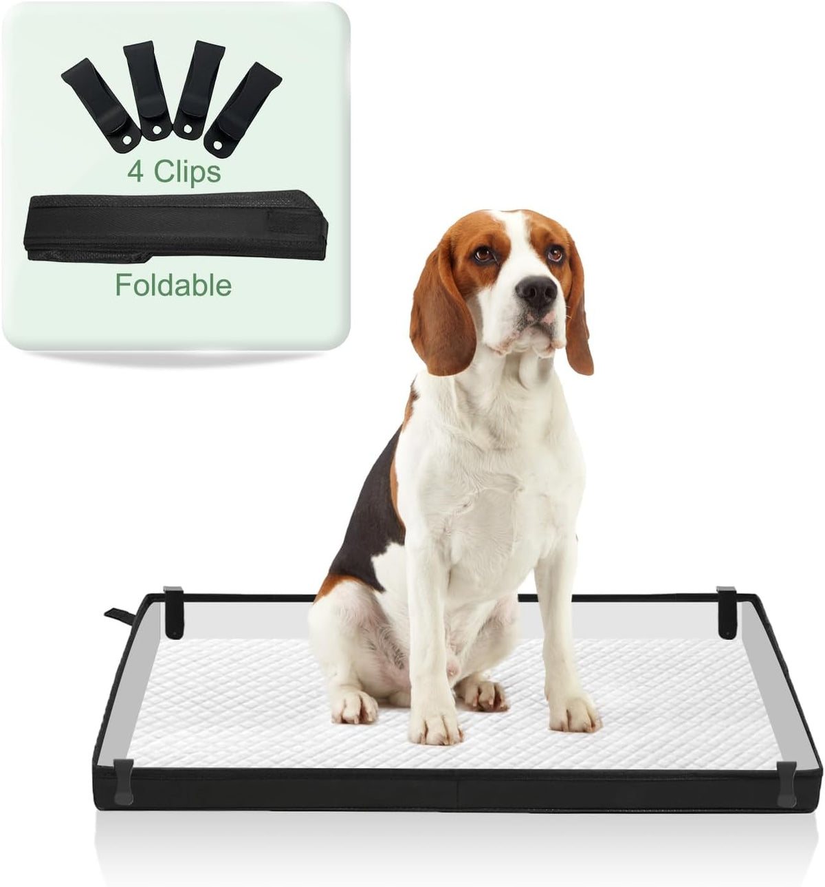 HQ4US 4LEGS Large Portable Dog Pee Pads Foldable Liner Base 33''x23'' - L 33'' x 23'' for Dog＜ 28" Length
