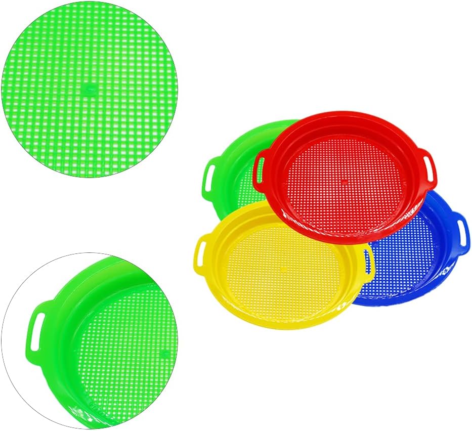 OJYUDD 4 Pack Sand Sifter Sieves for Adults - Multi - Colored - image 3