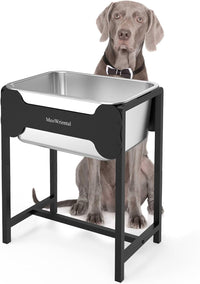 2.5 Gallon Elevated Dog Water Bowl for Large Breeds - 16.5in Height