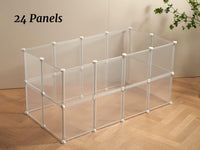 LURIVA Transparent Clear Small Animal Playpen, Guinea Pig Cages - 12 Panels - image 3