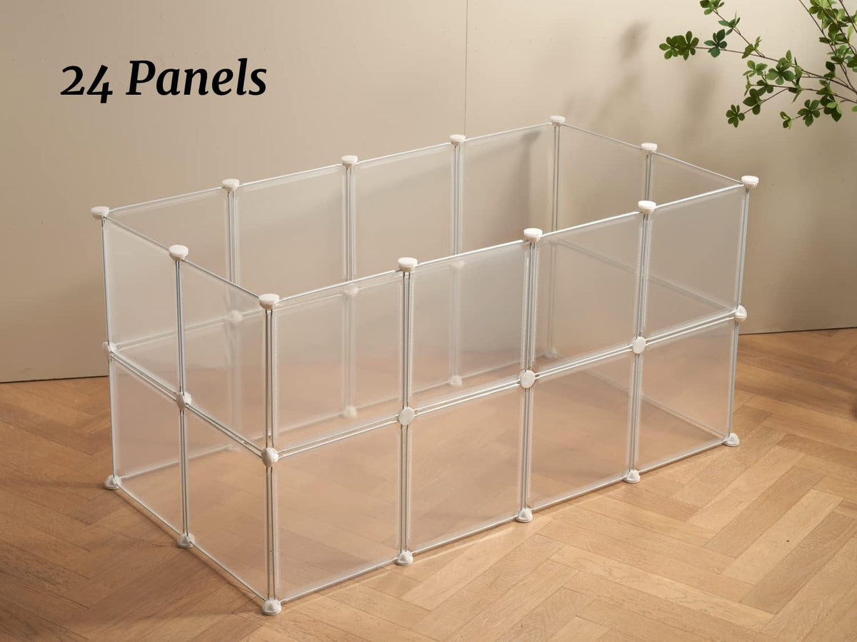 LURIVA Transparent Clear Small Animal Playpen, Guinea Pig Cages - 12 Panels - image 3