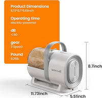 oneisall Dog Grooming Vacuum, Pet Grooming Vacuum with Clipper Nail Grinder, 1.5L Dust Cup Dog deshedding Vacuum Brush with 7 Pet Grooming Tools for Shedding Pet Hair, Home Cleaning