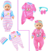 10 Sets Baby Doll Clothes and Accessories Include Rompers Outfits - 10 Sets Doll Clothes - image 4