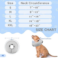 Supet Inflatable Dog Cone Collar for Large Medium Small Dogs, Soft Cone Collar for Dogs Cats, ECollar Doggie Neck Donut Dog Cone Alternative After Surgery