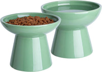 YauYik Raised Cat Food Water Bowl Set - GREEY