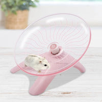 Hamster Wheel Hamster Flying Saucer Silent Exercise Wheel Running Wheel for Dwarf Hamsters Gerbil Mice Small Animals (Pink)