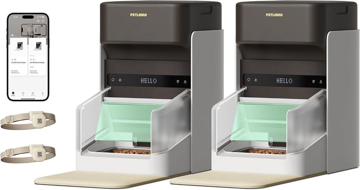 PETLIBRO RFID Automatic Cat Feeder - Brown / 3L*2 pack