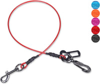 VIVAGLORY Dog Seatbelt Tuffbelt Dog Car Harness, XS - 33 Inch / Red