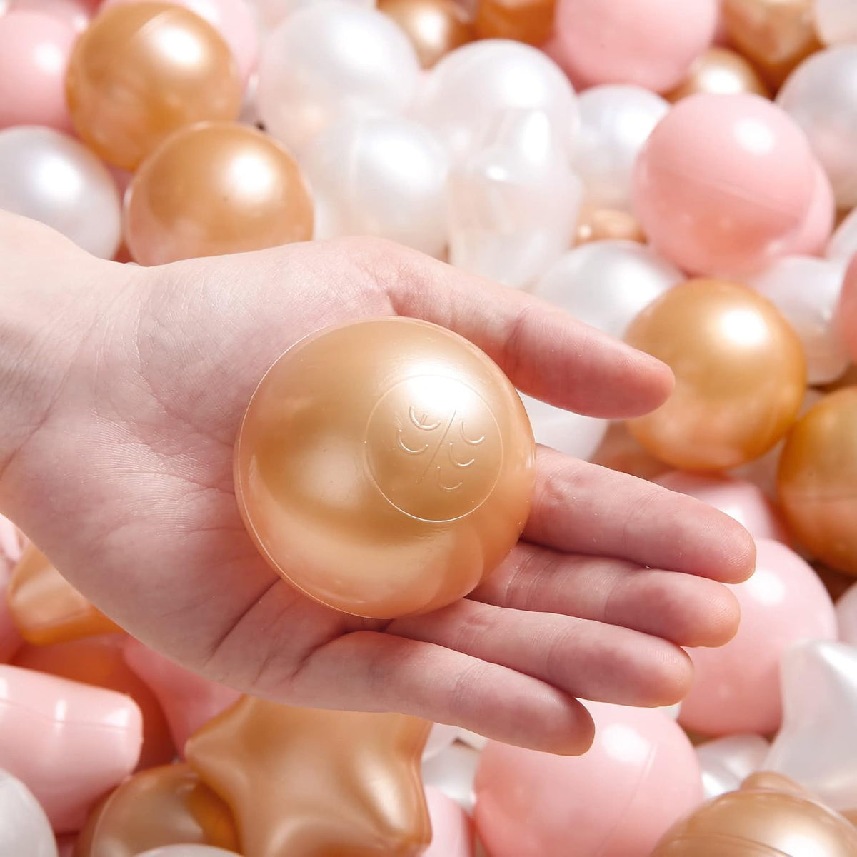 TRENDPLAY Star Ball Pit Balls for Toddlers 50 100 200 Count Star - Pearl Pink Brown / 100 - image 2