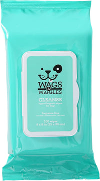 Wags & Wiggles Hypoallergenic Dog Wipes, Fragrance-Free - Fragrance Free - Hypoallergenic / 100 Count (Pack of 1)