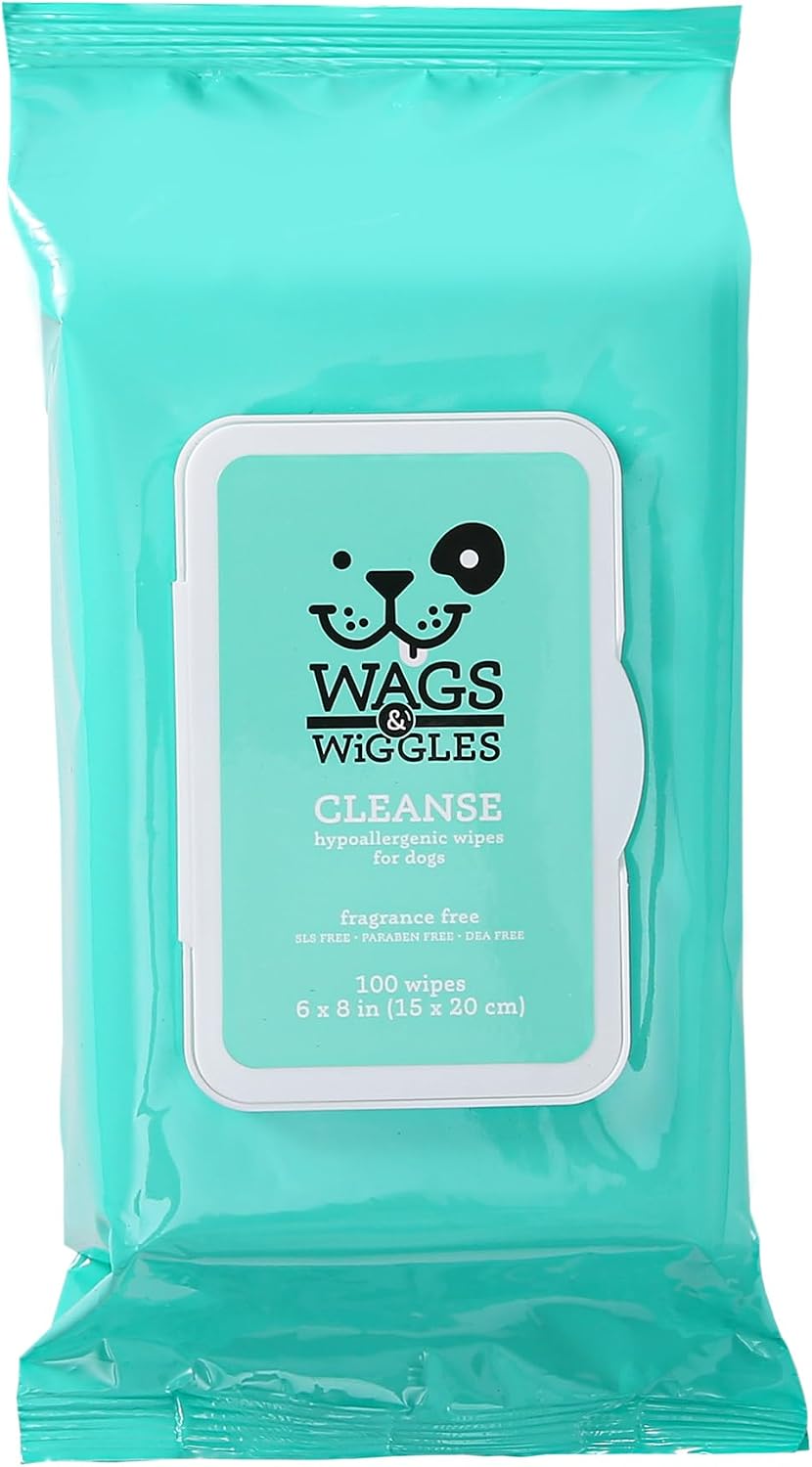 Wags & Wiggles Hypoallergenic Dog Wipes, Fragrance-Free - Fragrance Free - Hypoallergenic / 100 Count (Pack of 1)