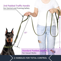 Plutus Pet Double Handle Dog Leash, for Medium Large Dogs - 5 FT / Ranger Green - image 4