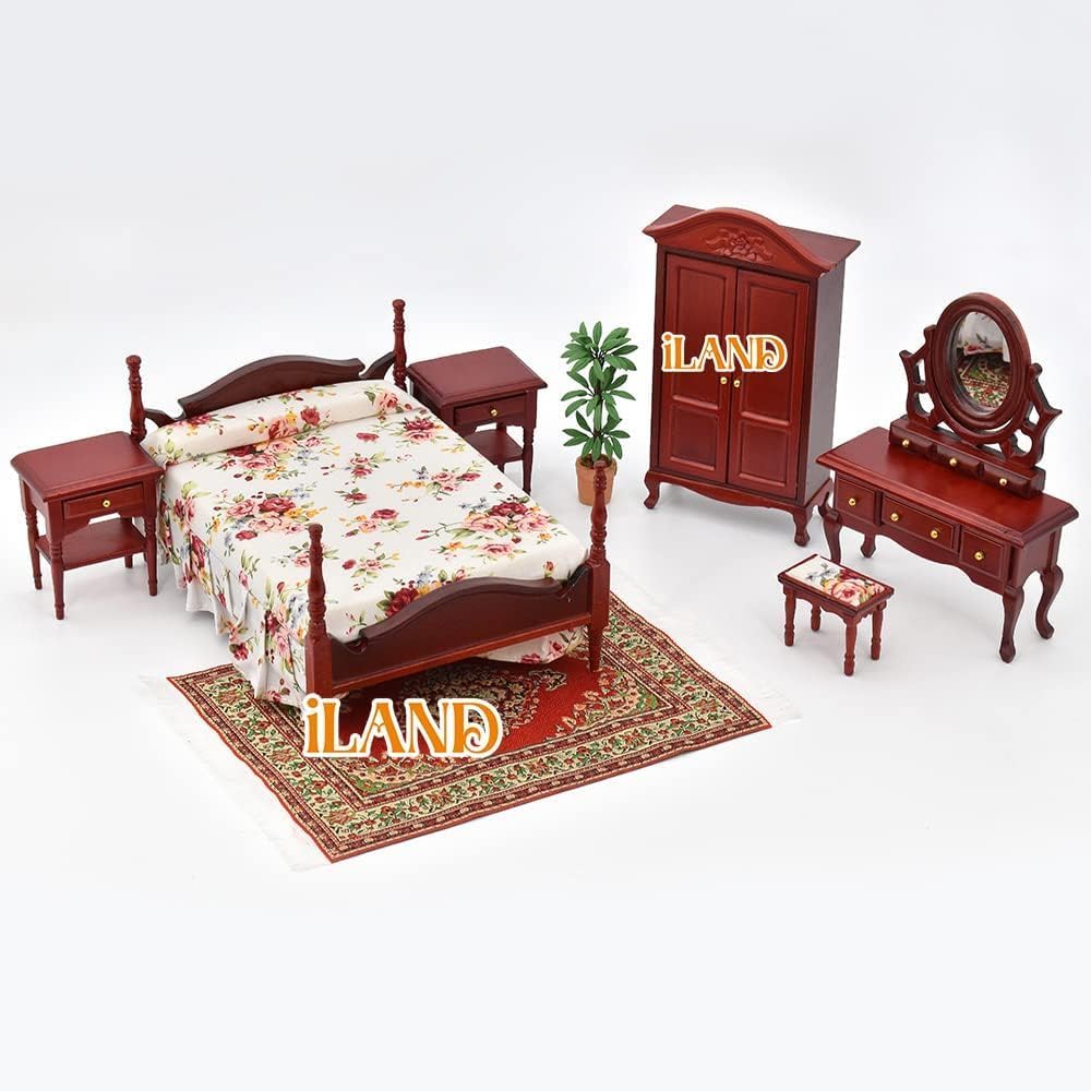iLAND Dollhouse Rug 1/12 Scale Woven Miniature Carpet 2pcs Fragrance – Fun for Kids & Family - 2pcs Appetence - image 2