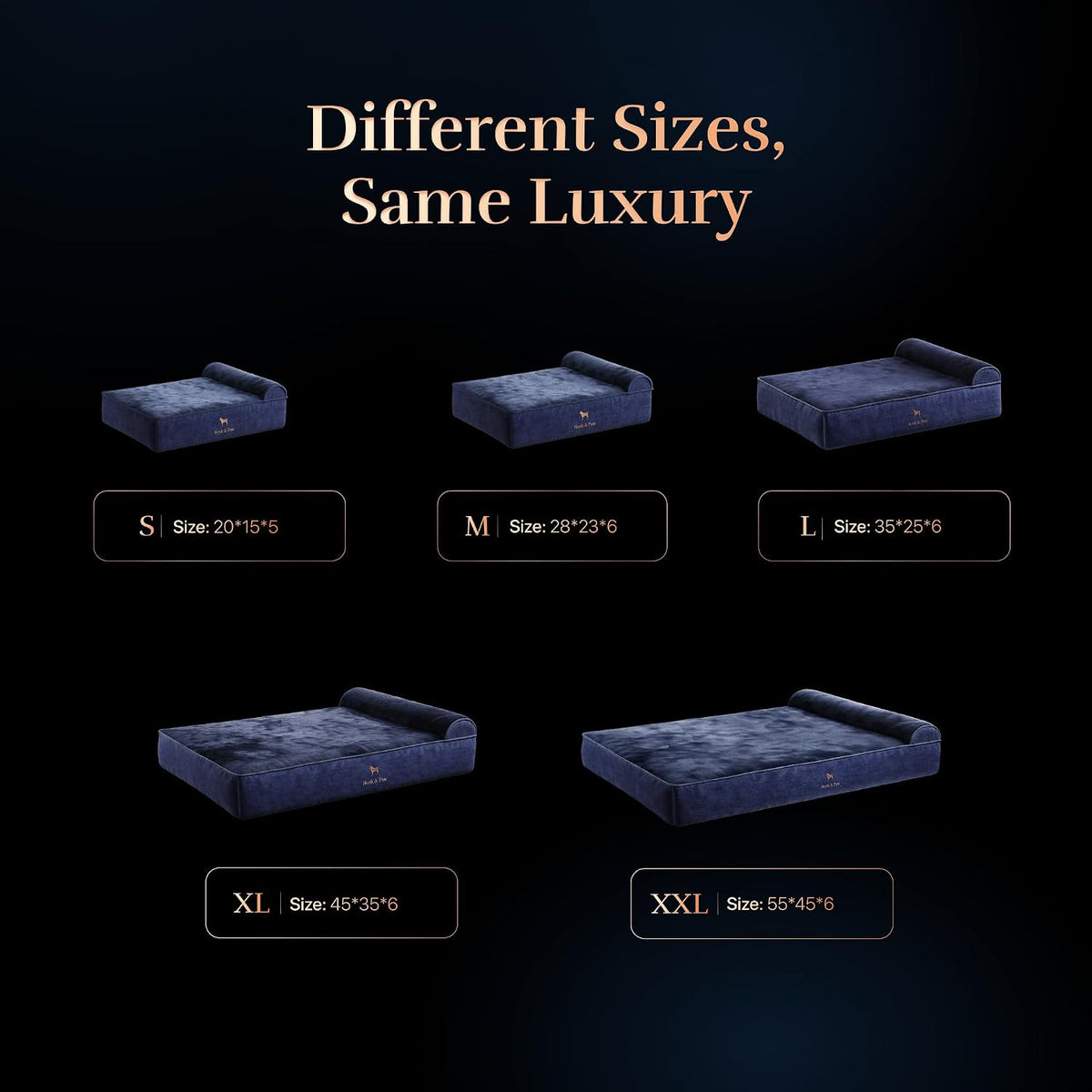 Large Dog Bed Orthopedic Memory Foam Cooling Gel 35x25x8.7 in – Essentials for Dogs - Dark Blue - DE / Large - image 4