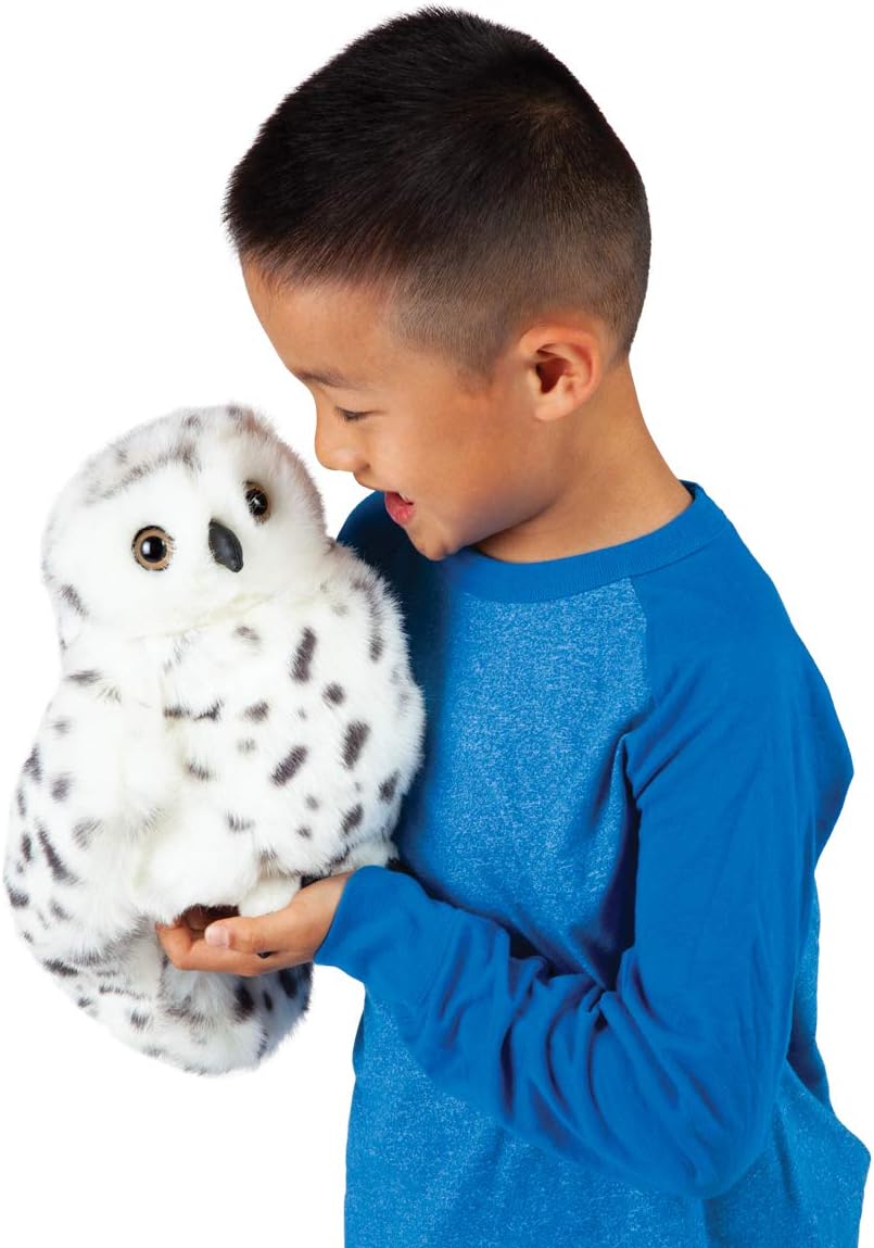 Folkmanis Snowy Owl Hand Puppet, Standard Packaging, White - image 4