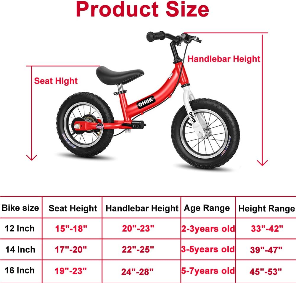 Balance Bike 2 in 1 for Kids 2 3 4 5 6 7 Years Old - Pink / 12 inch - image 3