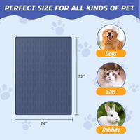 Large Dog Mats for Food and Water - Blue / 32"L x 24"W - image 2
