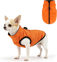 Winter Dog Vest Coat with Harness Built in – Essentials for Dogs - #2 Bright Orange-Gloss / S(Chest 14")-Regular