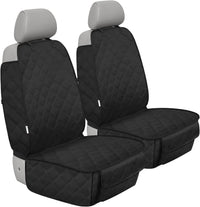 Front Seat Cover for Dogs with Side Flaps - 2_Pack / Black