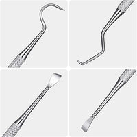 Mudder 4 Pieces Dog Dental Tools Pet Tooth Scaler and Scraper Set Stainless Double Headed Cleaning Tool Tartar Remover for Dogs Cats