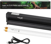 T5 UVB Reptile Light Fixture HO UVB Bulb Lighting Combo Kit - T8-24Inch