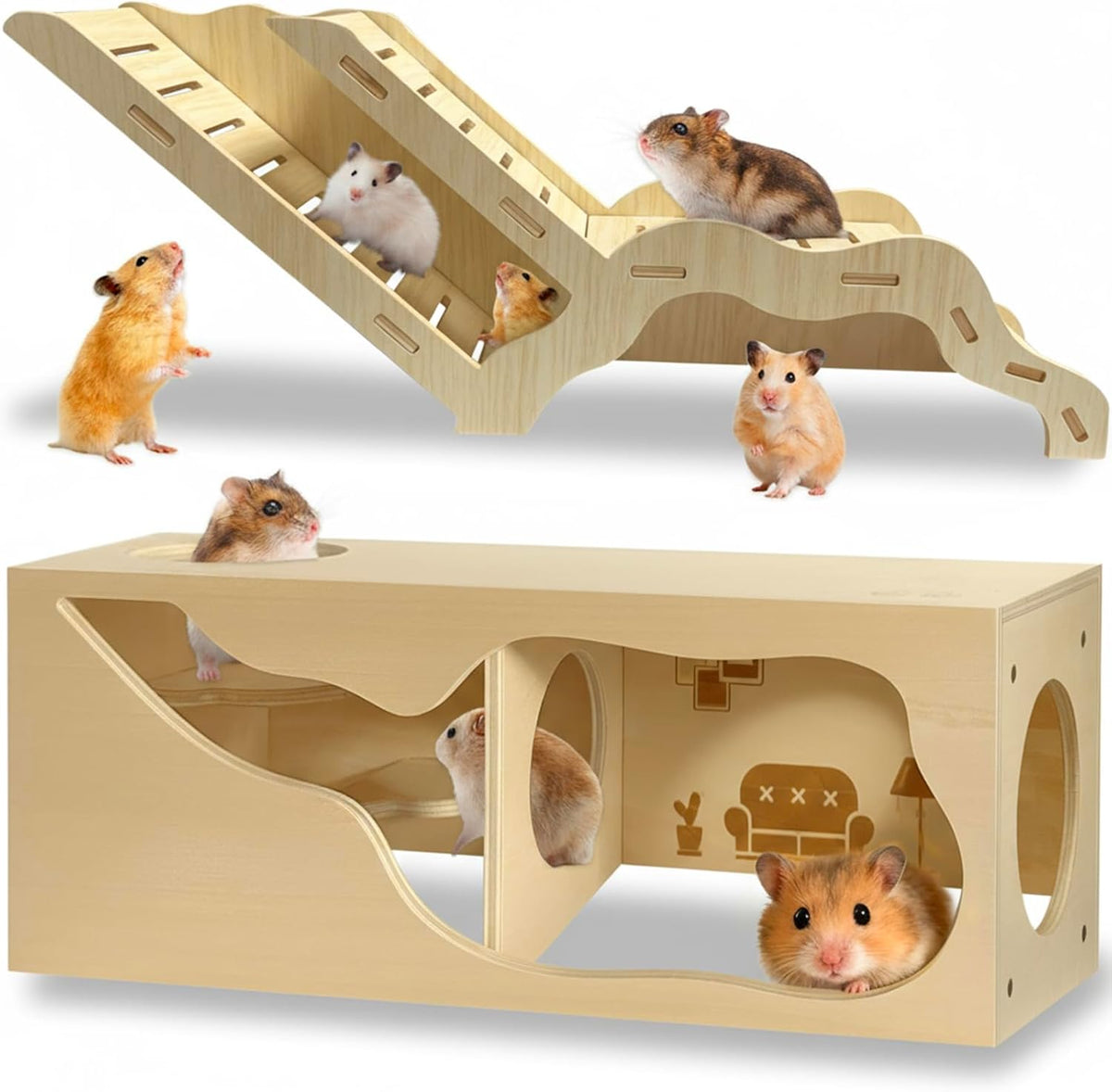 Hamster Hideout & Tunnel Set - Hamster Hideout & Tunnel Set