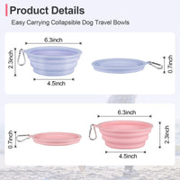 Kytely Collapsible Dog Bowls Medium - Lavender & Pink / Medium - image 4