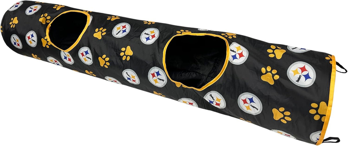 NFL Philadelphia Eagles Cat Tunnel Tube Toy with Plush Football - Pittsburgh Steelers