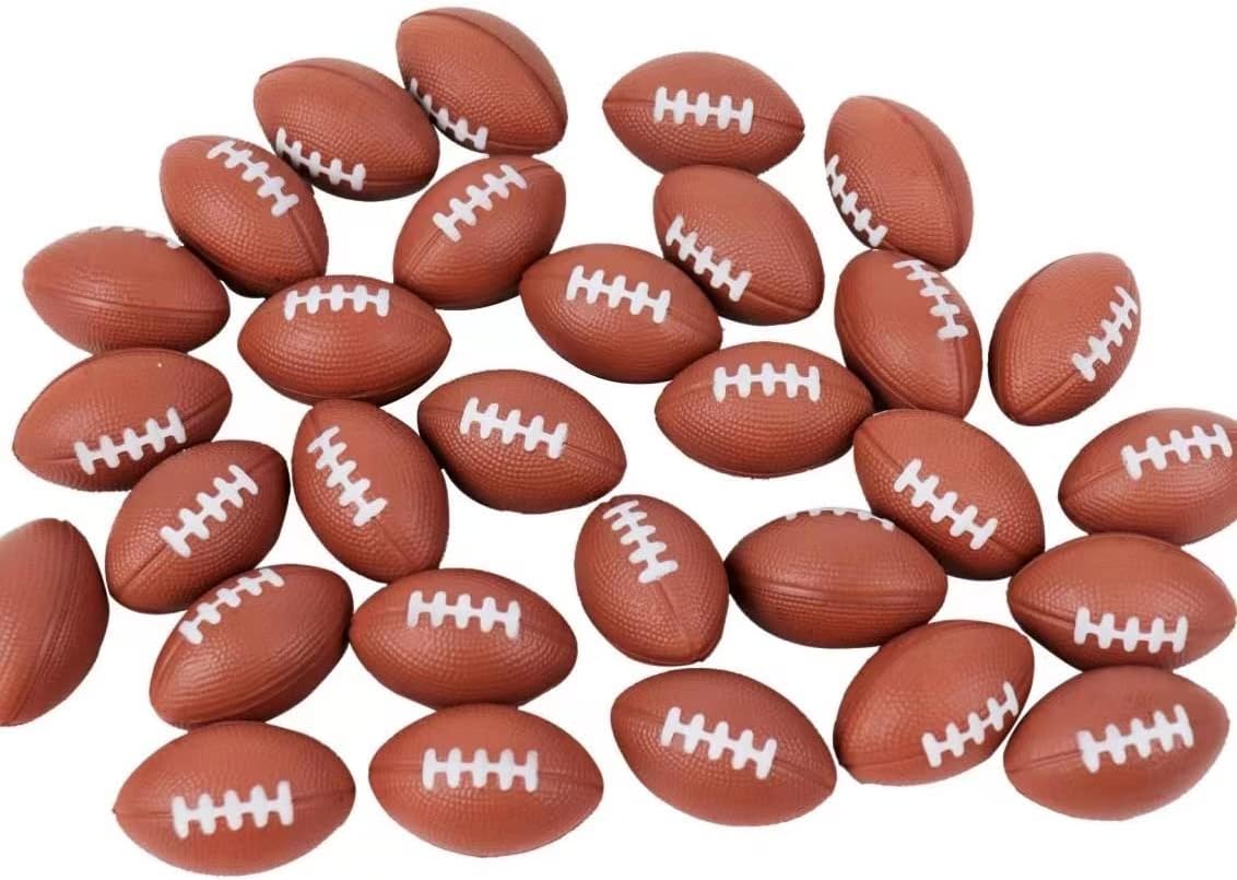GIFTEXPRESS mini foam footballs, 30 pack of small foam squeeze balls - view 2