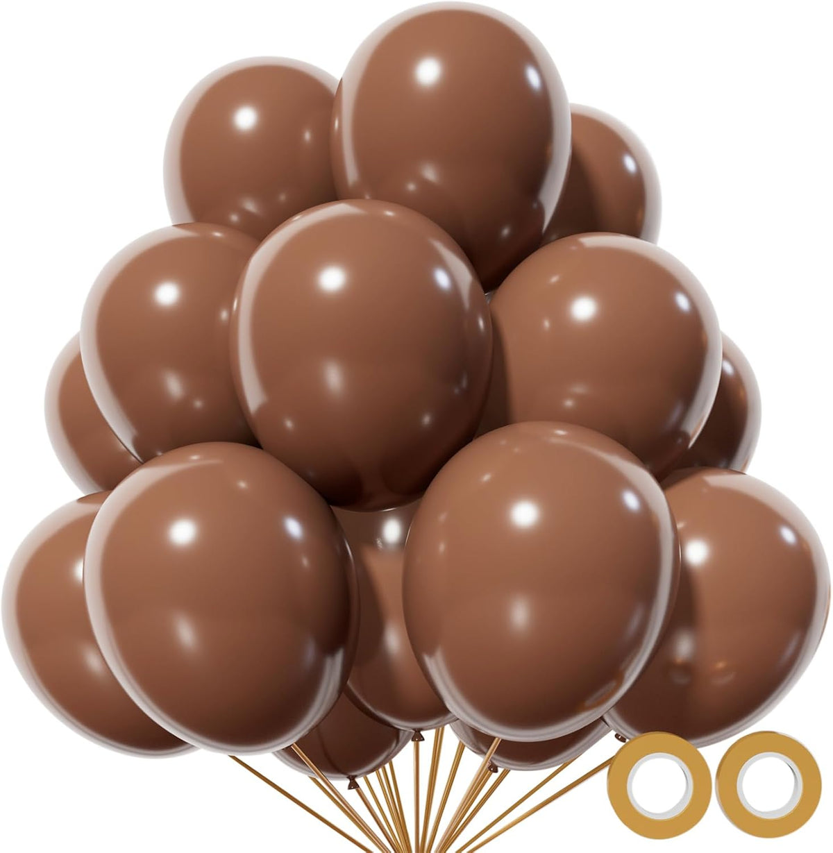 110pcs Black Balloon 12 inch - 12inch(normal) / A24-brown