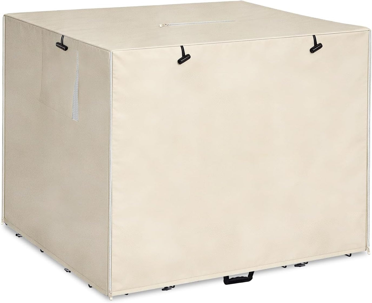 Dog Kennel Cover, Dog Crate Cover 48 Inch for Wire Dog Cages - 42.0"L x 28.0"W x 30.0"H / Beige