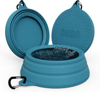 OHMO Spill Proof Collapsible Dog Bowl - 34oz / Peacock Blue