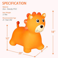 INPANY Bouncy Bull, Cow Hopper for Cowboys, Kid Gifts Toy - Orange Lion - image 2