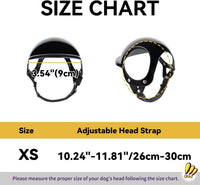 Dog Helmet and Goggles for Small Dogs - X-Small-(Black+White) - image 4