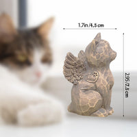 Cat Angel Memorial Figurine, Gray - Natural-love My Cat (Dark) - image 3