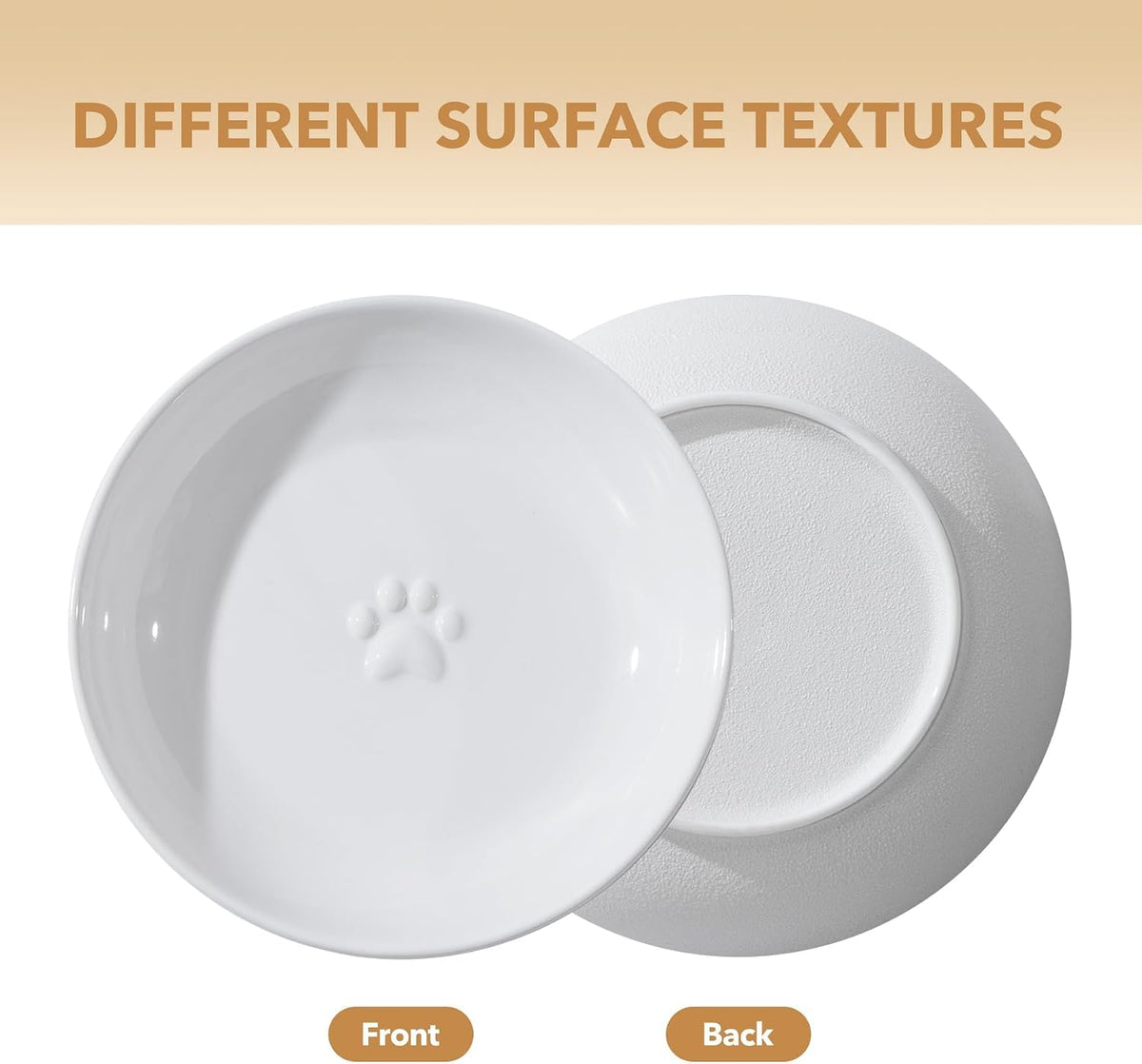 Elevated Cat Bowls, Cat Food and Water Bowl Set - White / 3 Bowls - image 4
