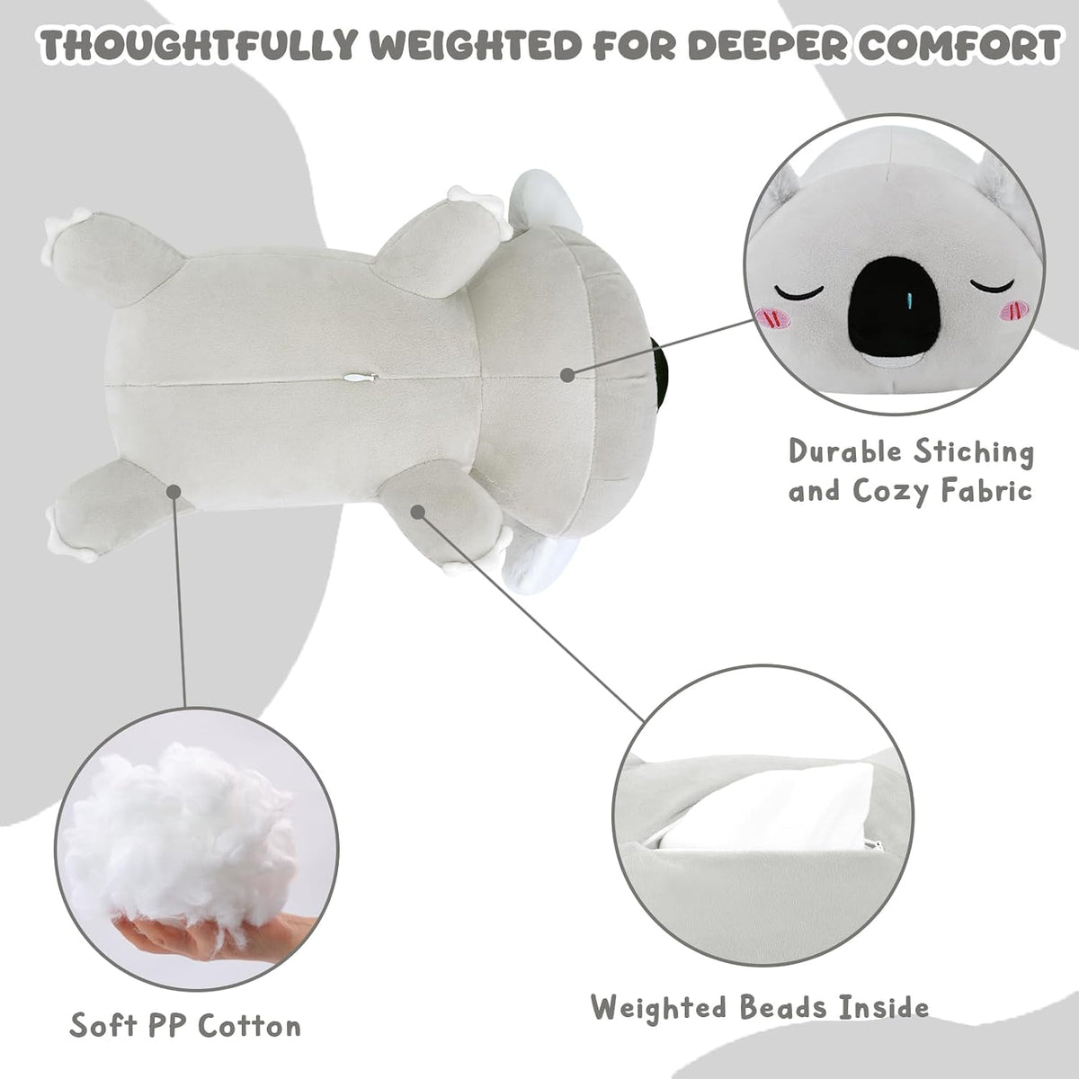 TOYSYM Weighted Stuffed Animals - Koala / Medium - image 4