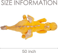 ARELUX Large 36in Cute Dragon Stuffed Animals Plush Toy Soft Matcha - Yellow / 50inch - image 2