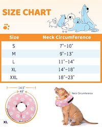 Supet Inflatable Dog Cone Collar Alternative After Surgery, Doggie Neck Donut Collar Recovery E Collar for Neuter, Soft Dog Cone for Small Medium Large Dogs